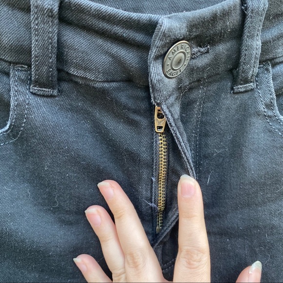 AEO American Eagle Black High Rise Jegging 4 - Picture 8 of 10